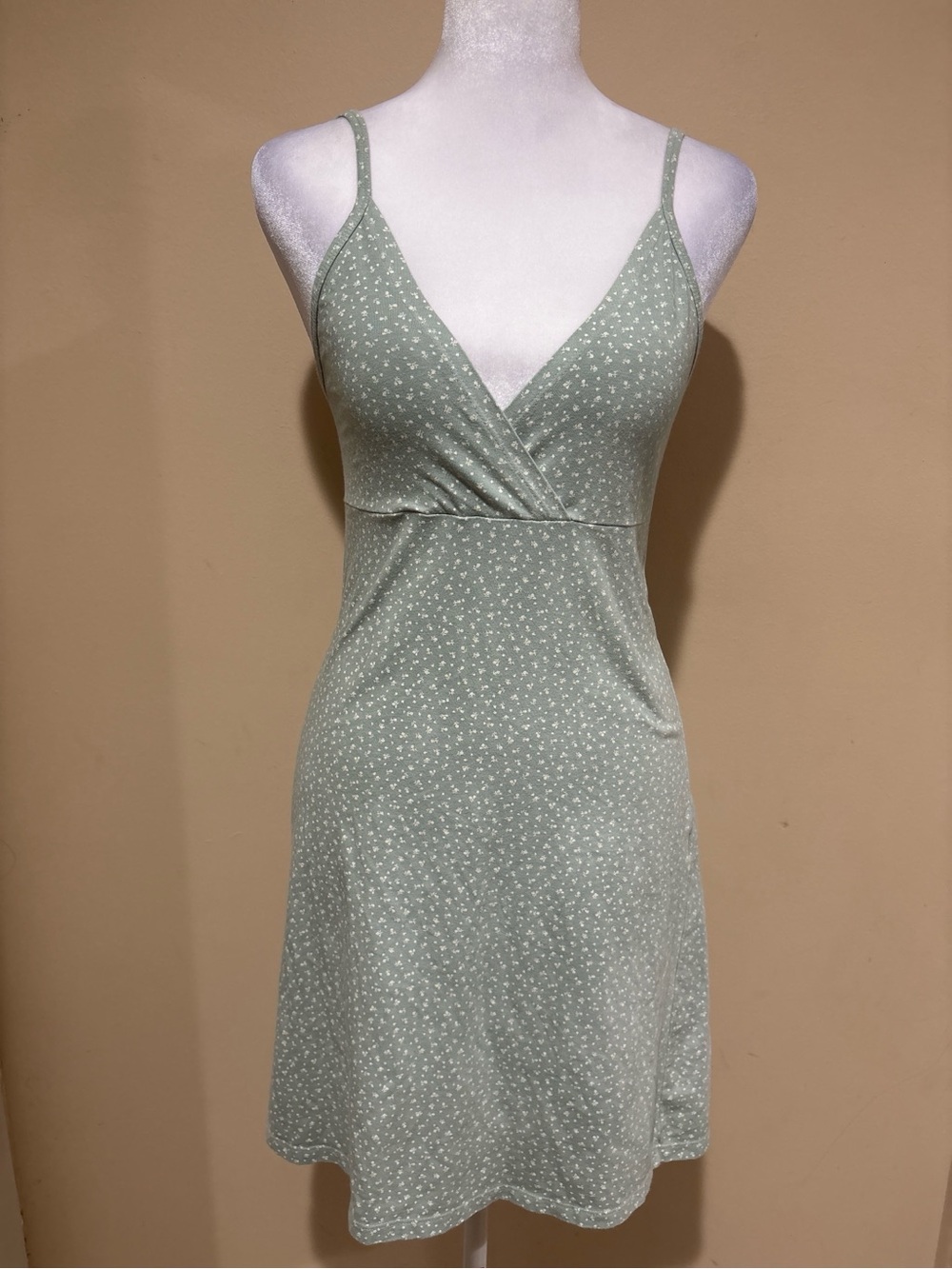 Brandy Melville John Galt Sage Green Floral dress